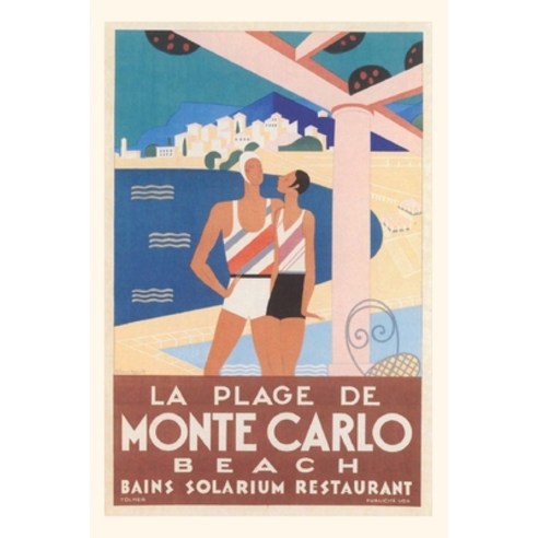 (영문도서) Vintage Journal Monte Carlo Beach Travel Poster Paperback, Found Image Press, English, 9781648114731