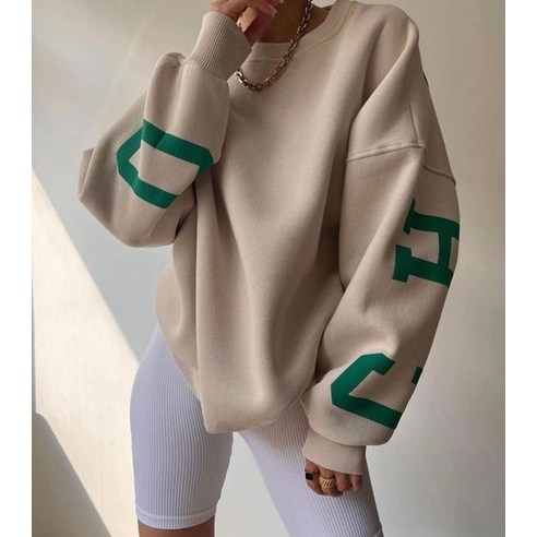 여성후드티 빈티지 하라주쿠 스웨터 여성 캐주얼 편지 프린트 streetwear 봄 패션 양털 긴 소매 풀오버 탑스