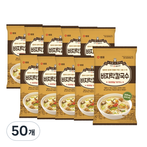 샘표 바지락 칼국수, 100.3g, 250개