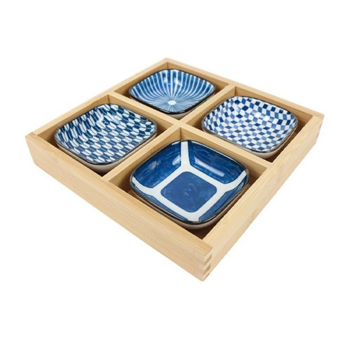 자연의 숨결을 담은 격조 높은 식탁, 대나무 칸막이 접시 트레이