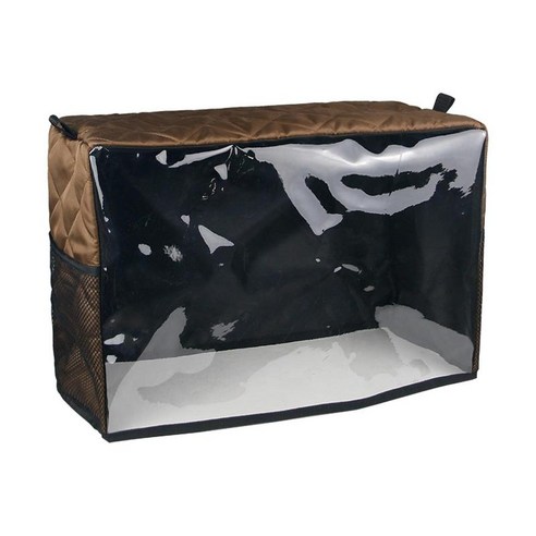 재봉틀 커버 보호 커버 포켓 대용량 방수 재봉틀 재사용 가능, 갈색, 44x20x30cm, PVC