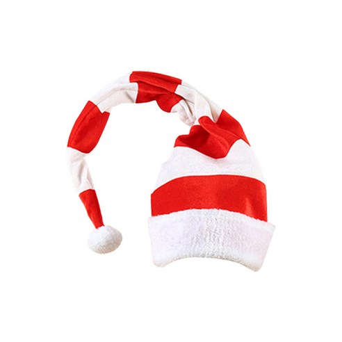 빨간색과 흰색 엘프 모자 산타의 도우미 컴포트 긴 줄무늬 재미 있은 봉제 따뜻한 멋진 드레스 모자 코스프레