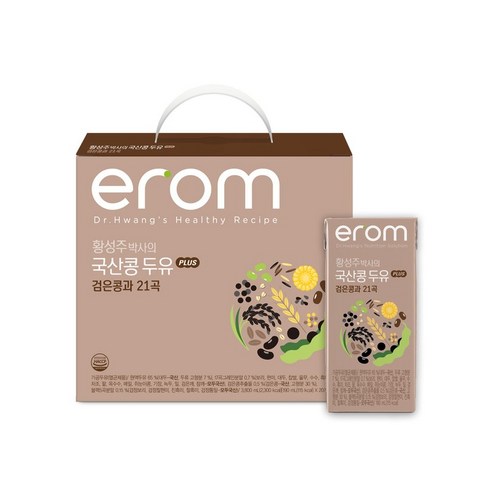 이롬 황성주 박사의 검은콩 21곡 두유와 저당 국산콩 두유, 16팩, 190ml 황성주무가당두유 이롬 황성주 박사의 검은콩 21곡 두유와 저당 국산콩 두유, 16팩, 190ml 황성주무가당두유