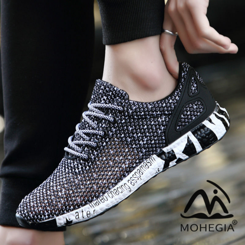 MOHEGIA 여름 가벼운 통기성 메쉬 신발 남성 신발 탈취제 스포츠 운동화