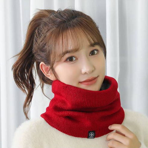 윤윤마켓 남녀공용 겨울 넥워머 방한 목토시, 레드, 1개