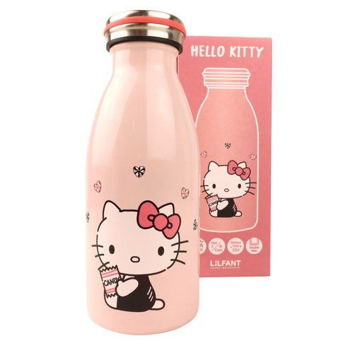 릴팡 헬로키티 밀키스텐보틀, 핑크, 350ml