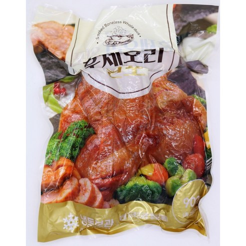 훈제 '통'오리 완포 900gr (뼈없는 통오리), 2개, 900g