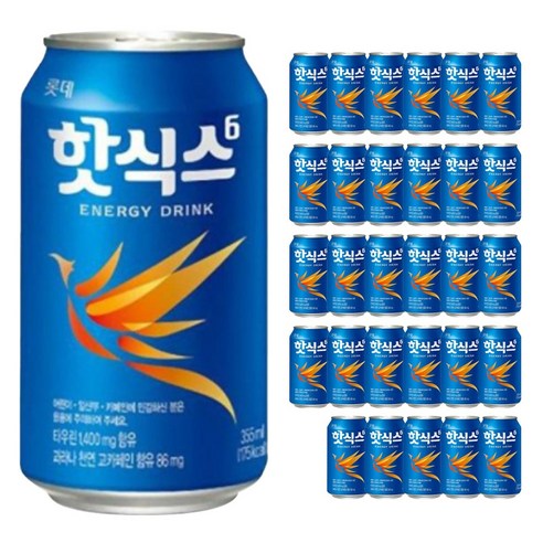 [제트스카이]롯데칠성음료 핫식스, 355ml, 48개