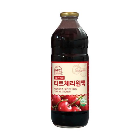 믿을 수 있는 NFC 레알 타트체리 원액 100%, 2개, 1L