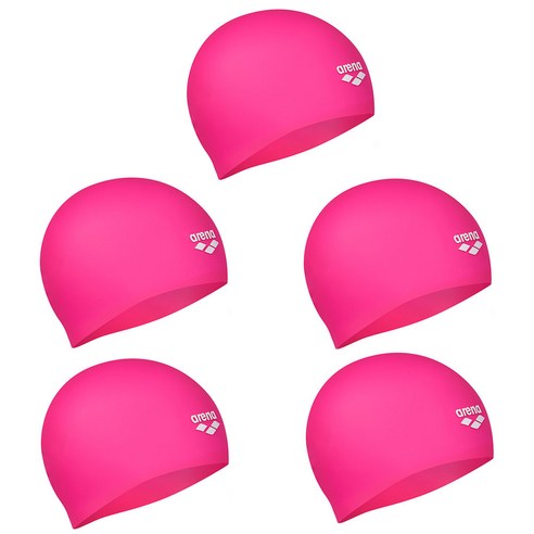 아레나 실리콘 수영모자 5p, 핑크