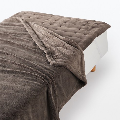 무인양품 MUJI 따뜻한 화이버 두꺼운 깔개 패드, 다크베이지