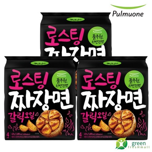 풀무원 로스팅 짜장면 갈릭오일 4개입, 3개