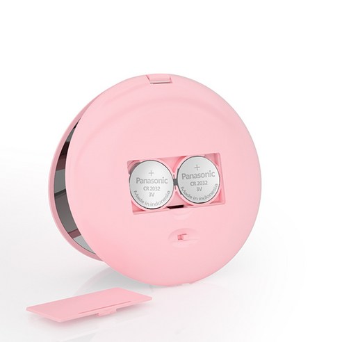 치프몰 10배 확대 LED 휴대용 손거울, 1개, 검정색