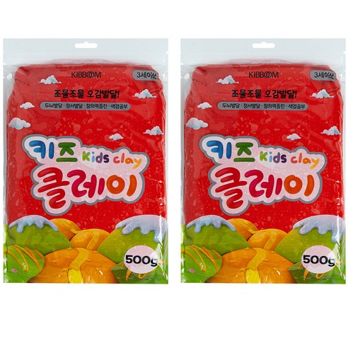 키즈 클레이 2p, 빨강, 500g