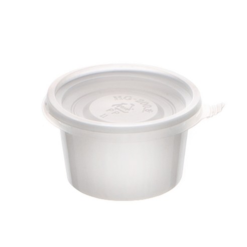 (100매) 소스용기 백색 70파이 202 70 X 40mm, 1개