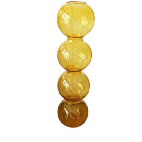 MEIISEO가정용 북유럽 스타일 투명 유리꽃병 수경 유리화병 꽃병 도자기 화병, yellow 4 balls