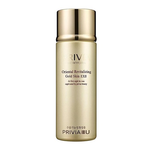 Privia Skin Lab Privia 모이스처라이저 페이스 골드 스킨 토너 주름 방지 프레쉬 끈적임 없음 140ml(5.1온스)