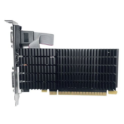 Monland GT710 이미지 카드 2G DDR3 64비트 소형 섀시 절반 높이 미니 개별, 검은 색