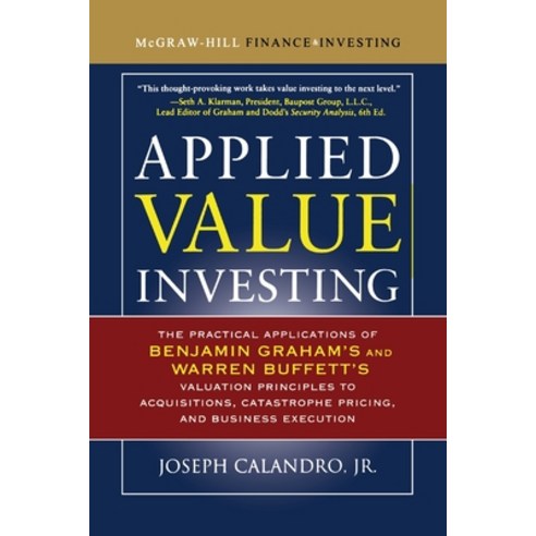 (영문도서) Applied Value Investing (Pb) Paperback, McGraw-Hill Companies, English, 9781265910556