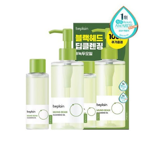 비플레인 녹두 클렌징 오일 증량 기획세트, 300ml, 1개