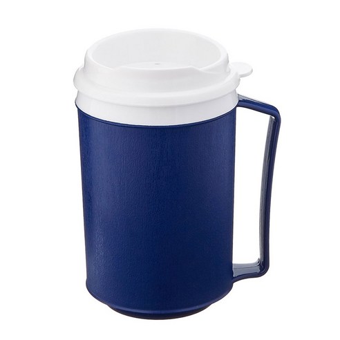 OEM 덮개 12 OZ를 가진 파란 여행 커피 잔 열 컵 튼튼한 콘테이너, 1개, Blue