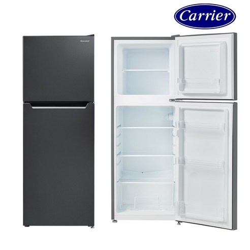 캐리어 클라윈드 슬림 일반형 냉장고 138L 방문설치, 블랙 메탈, KRDT138BEM1