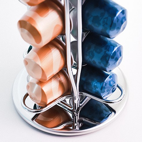 네스프레소 애호가의 꿈을 실현하는 회전식 커피 캡슐 보관함