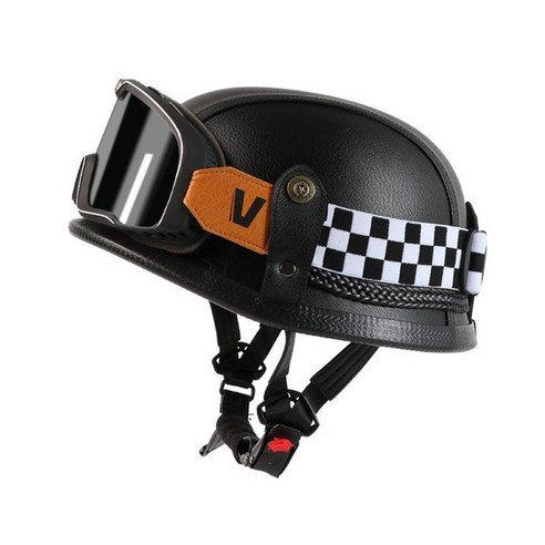 오토바이 헬멧 할리 반모 여름 경량 하이바 복고풍 클래식, XXL, I