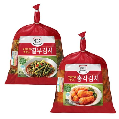 종가집 포기김치 배추김치 / 열무김치 / 총각김치 김치 | Jongga Whole Cabbage Kimchi / Young Radish Kimchi, 1개