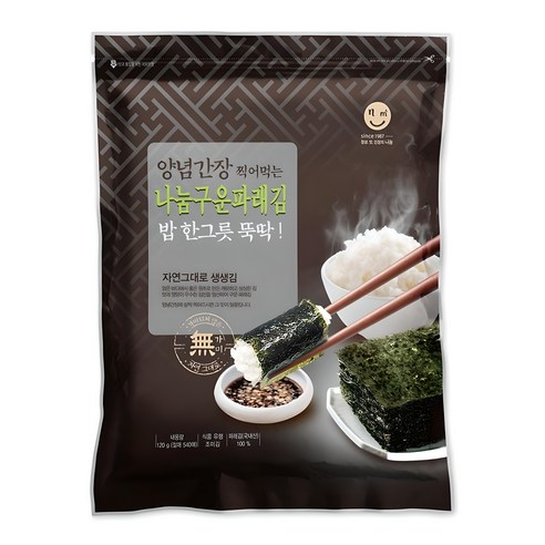 나눔김 무조미파래구이김 540매 절지, 120g, 1개