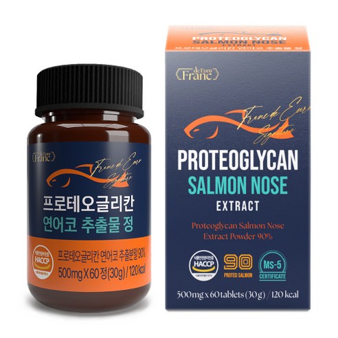 MS-5 프로테오글리칸 90% 연어코 연골 추출물 60정 1개 MS-5 프로테오글리칸 90% 연어코 연골 추출물 60정 1개