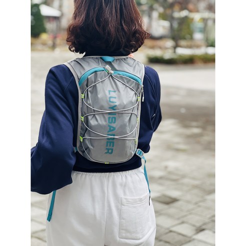 에브리굿즈 정말 가벼운 런닝 등산 가방, 그레이, 1개
