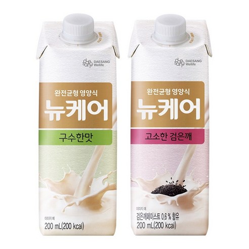 뉴케어 구수한맛 30팩 + 고소한검은깨맛 30팩 / 200ml 일반식 식사대용식 검은깨 흑임자 고소한맛 균형영양식 환자식사, 30개