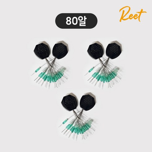 Reet 그린 컬러 멈춤고무 80알, 1개, 대
