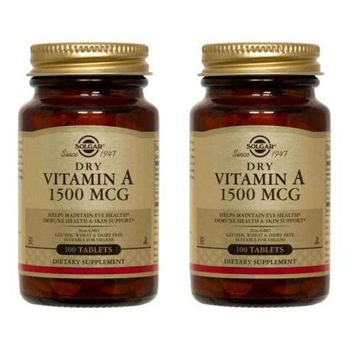 솔가 드라이 비타민A 1500mcg 타블렛, 100정, 2개