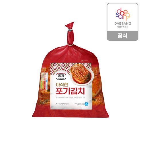 (M)[종가] 아삭한 포기김치 4.4kg