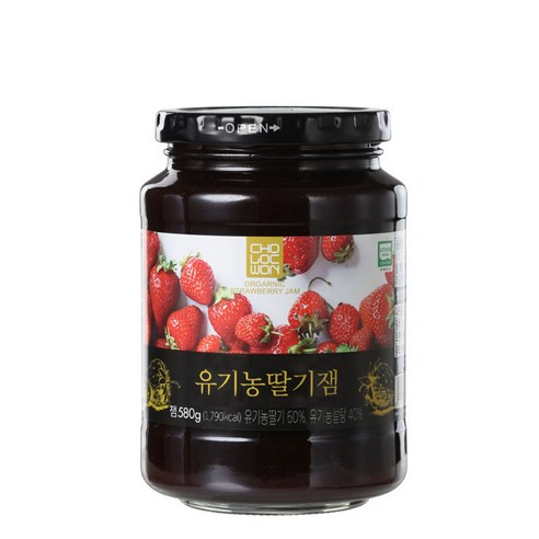 초록원 유기농 딸기잼, 580g, 2개