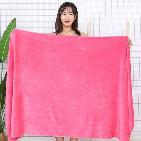 DFMEI 목욕타월 극세사 흡수 소프트 라지 퀵 건조 침대 라지 타월, 진분, 35*75 두툼한 머리타올