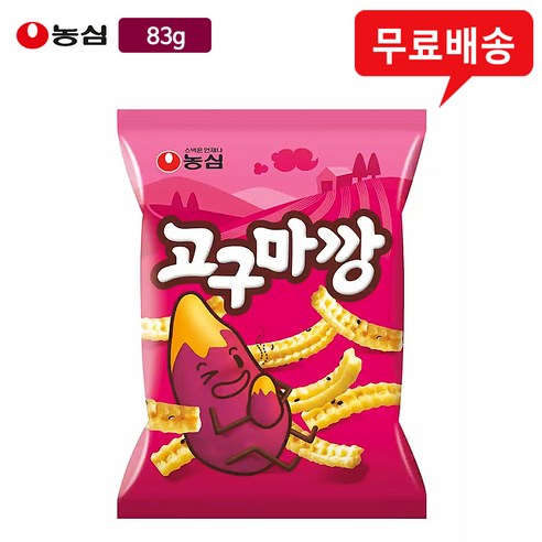 농심 고구마깡 83gx4봉/고구마스낵/과자/무배, 83g, 4개