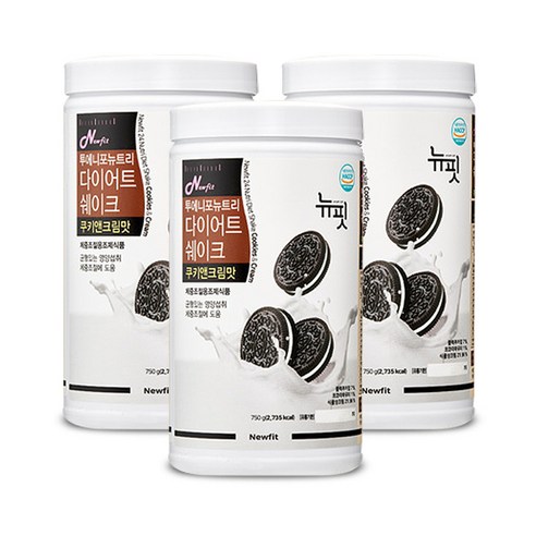 투에니포 뉴트리 다이어트 쉐이크 쿠키앤크림맛, 750g, 6개