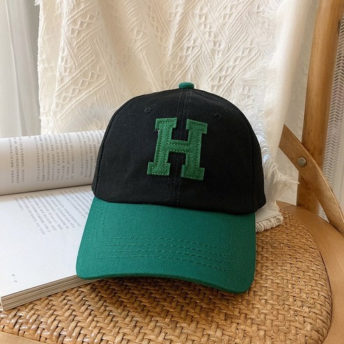 자수 모자 패션 모자를 에워싸고 큰 머리 야구 모자다, 짙은 녹색