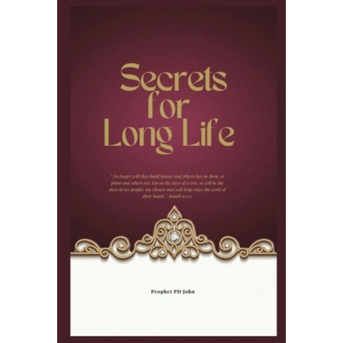 (영문도서) Secrets for Long Life Paperback, Independently Published, English, 9798320959375