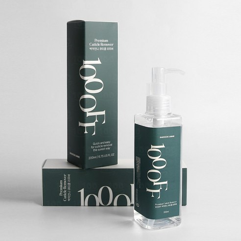 100OFF 큐티클 리무버 200ml – 대용량 손톱 정리 및 큐티클 제거 연화제, 셀프 네일케어 1개 메이보릿