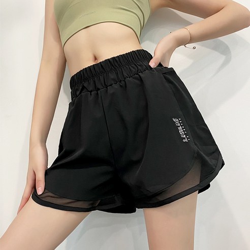 여성 트레이닝 포켓 숏 팬츠 반바지 요가 헬스 런닝 매쉬