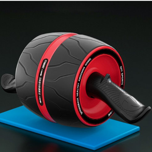 modu 광폭 스틸 AB슬라이드 전신 허리 복근 운동기구+무릎패드 증정, 블랙레드