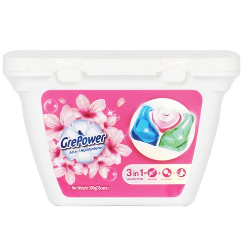 그리파워 3in1 캡슐세제 체리 블로섬 향 360g, 1개, 36개입