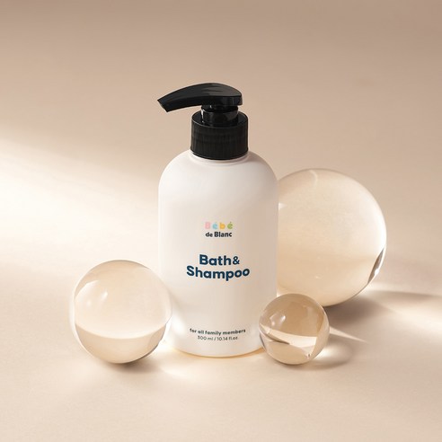 촉촉한 피부를 위한 섬세한 선택, 베베드블랑 올인원 보습 샤워 배쓰&샴푸 베베드블랑