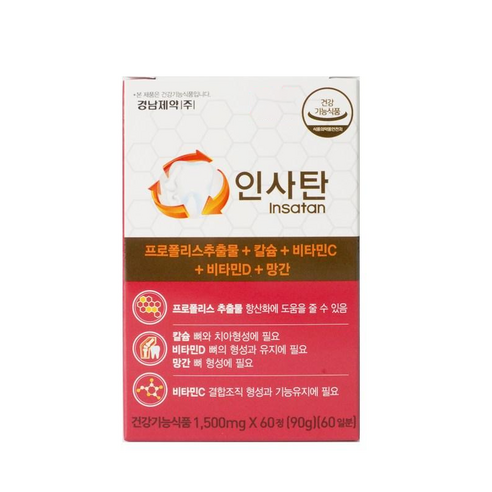 경남제약 인사탄 60정 항산화 관절건강, 1개