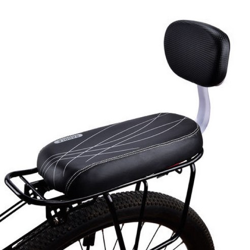 유저핏 자전거 뒷좌석 짐받이 안장 쿠선 + 등받이 세트 USERFIT-07, 1개, 블랙
