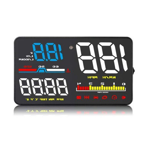 자동차 헤드업 디스플레이 앞유리계기판 GPS 반사, D5000 다기능 고화질 HUD+(후드 포함)